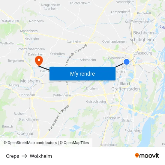 Creps to Wolxheim map