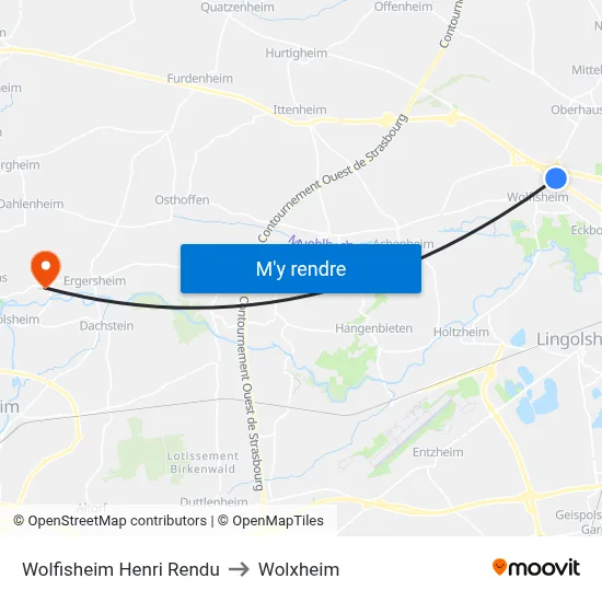 Wolfisheim Henri Rendu to Wolxheim map