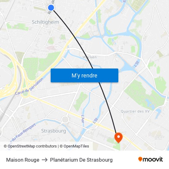 Maison Rouge to Planétarium De Strasbourg map