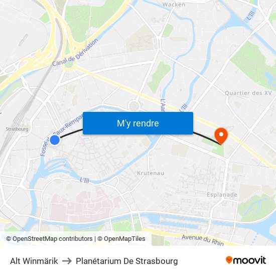 Alt Winmärik to Planétarium De Strasbourg map