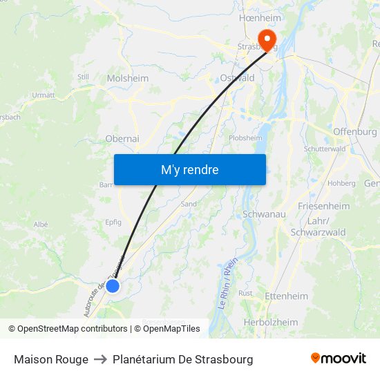 Maison Rouge to Planétarium De Strasbourg map