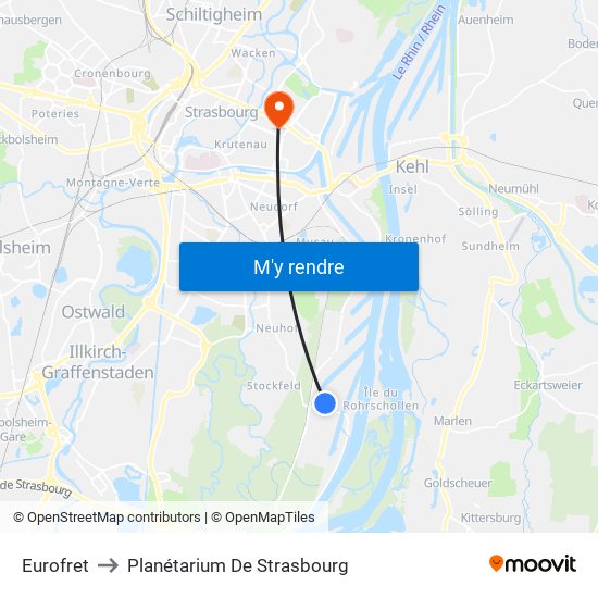 Eurofret to Planétarium De Strasbourg map