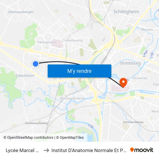 Lycée Marcel Rudloff to Institut D'Anatomie Normale Et Pathologique map