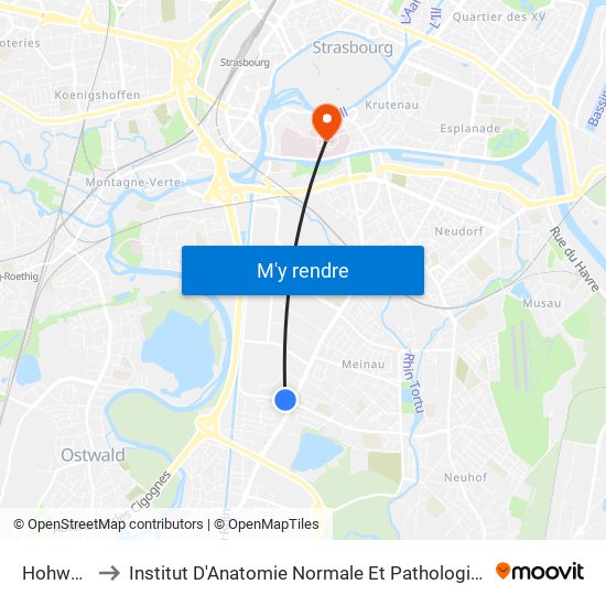 Hohwart to Institut D'Anatomie Normale Et Pathologique map