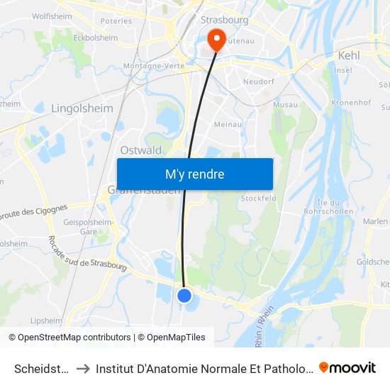 Scheidstein to Institut D'Anatomie Normale Et Pathologique map