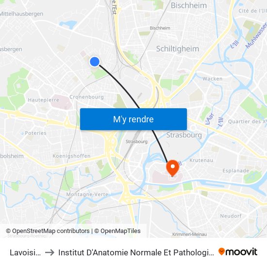 Lavoisier to Institut D'Anatomie Normale Et Pathologique map