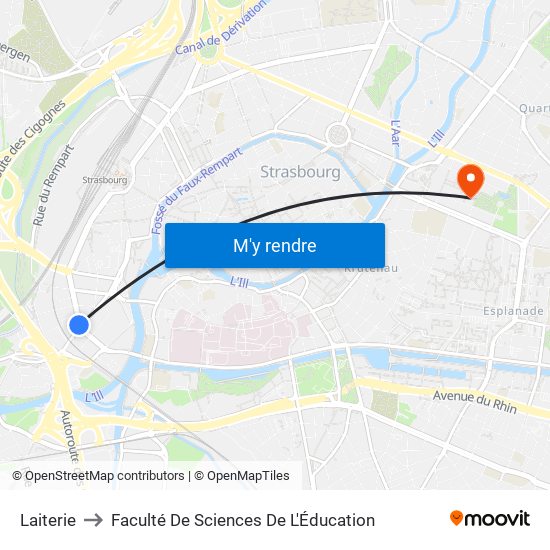 Laiterie to Faculté De Sciences De L'Éducation map