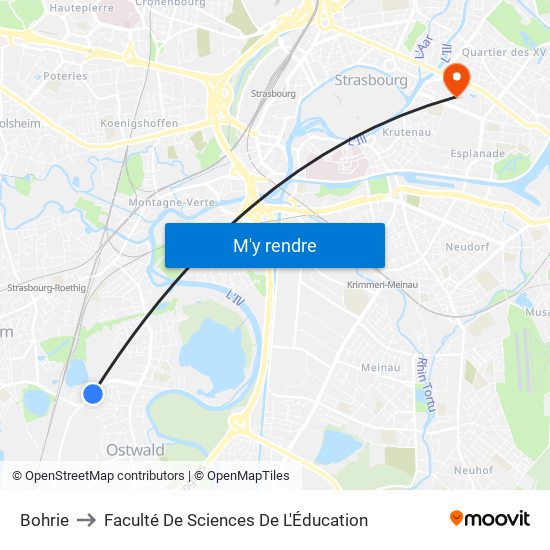 Bohrie to Faculté De Sciences De L'Éducation map