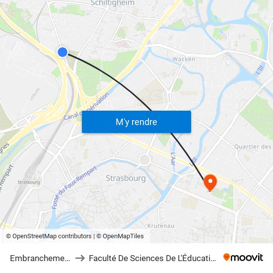 Embranchement to Faculté De Sciences De L'Éducation map