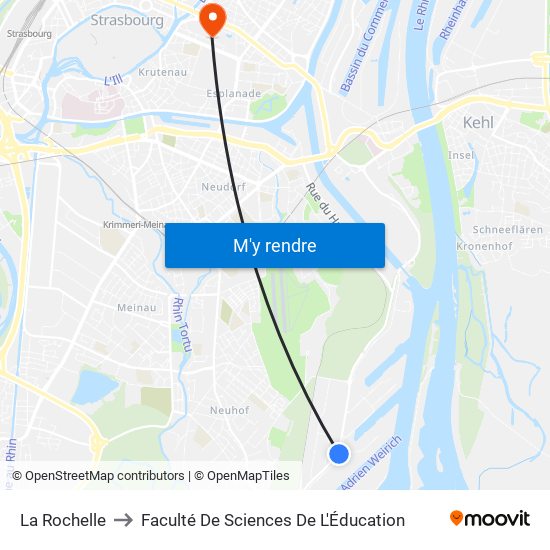 La Rochelle to Faculté De Sciences De L'Éducation map