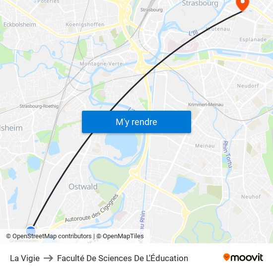 La Vigie to Faculté De Sciences De L'Éducation map