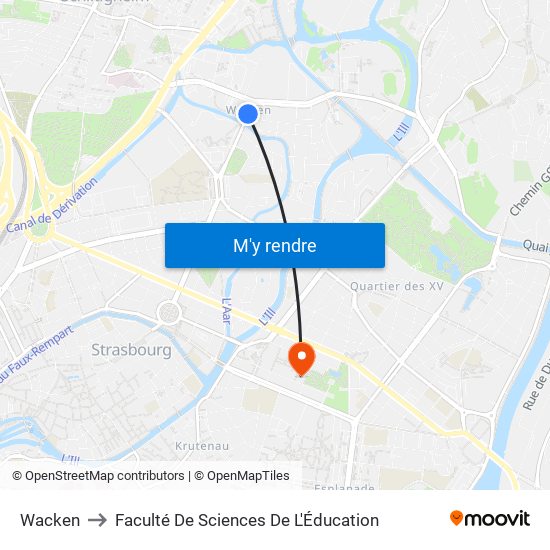 Wacken to Faculté De Sciences De L'Éducation map