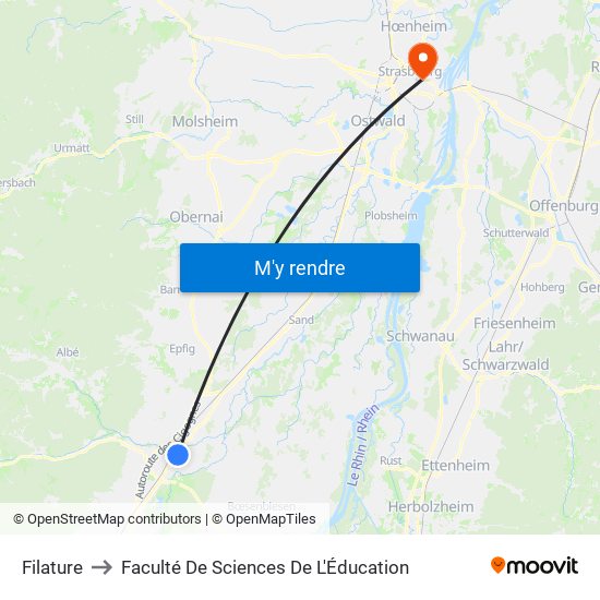 Filature to Faculté De Sciences De L'Éducation map