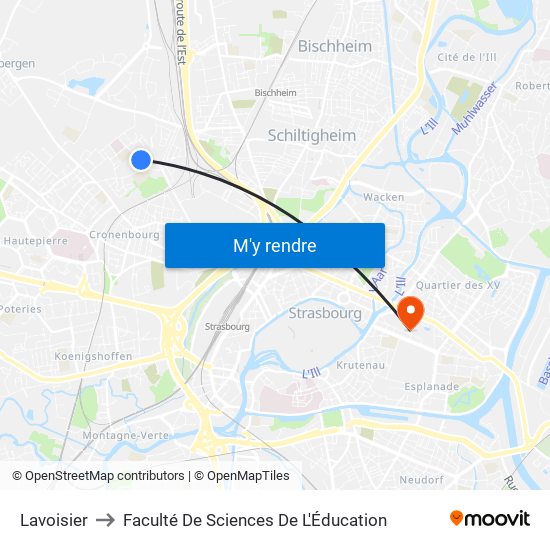 Lavoisier to Faculté De Sciences De L'Éducation map