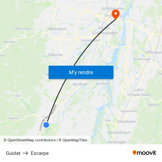 Guidat to Escarpe map