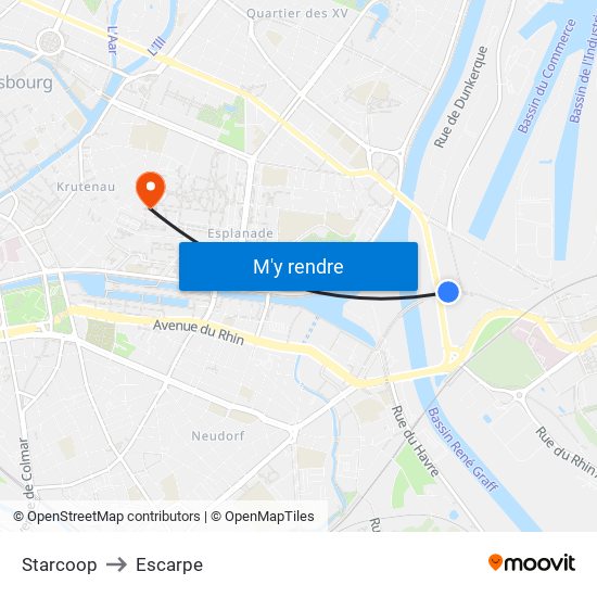 Starcoop to Escarpe map