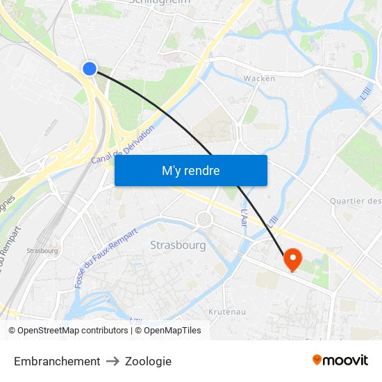 Embranchement to Zoologie map