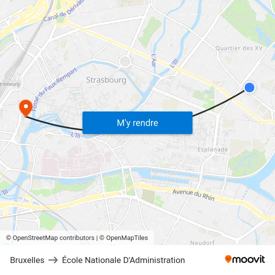 Bruxelles to École Nationale D'Administration map