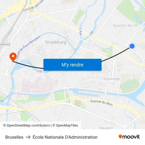 Bruxelles to École Nationale D'Administration map