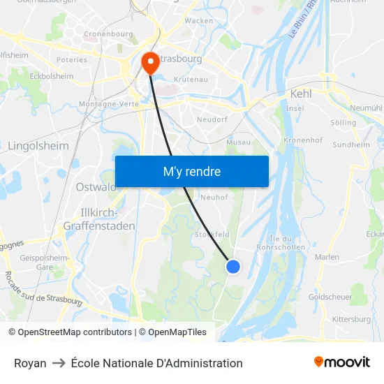 Royan to École Nationale D'Administration map