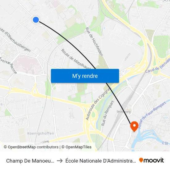 Champ De Manoeuvre to École Nationale D'Administration map