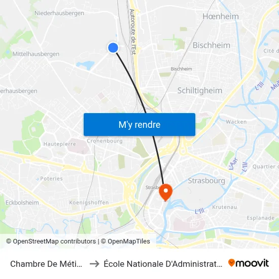 Chambre De Métiers to École Nationale D'Administration map