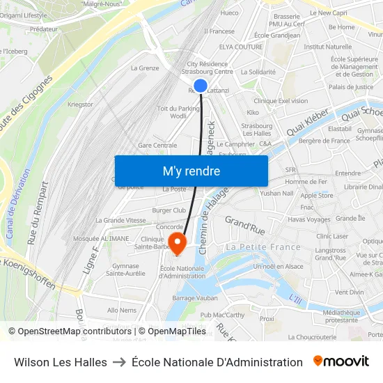 Wilson Les Halles to École Nationale D'Administration map