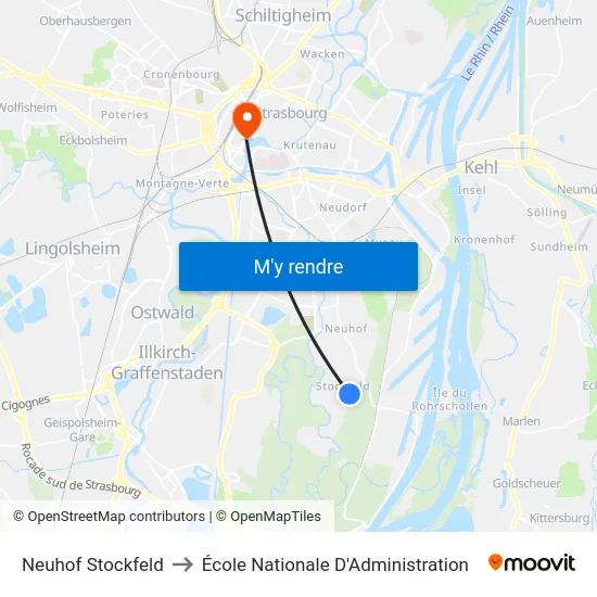 Neuhof Stockfeld to École Nationale D'Administration map