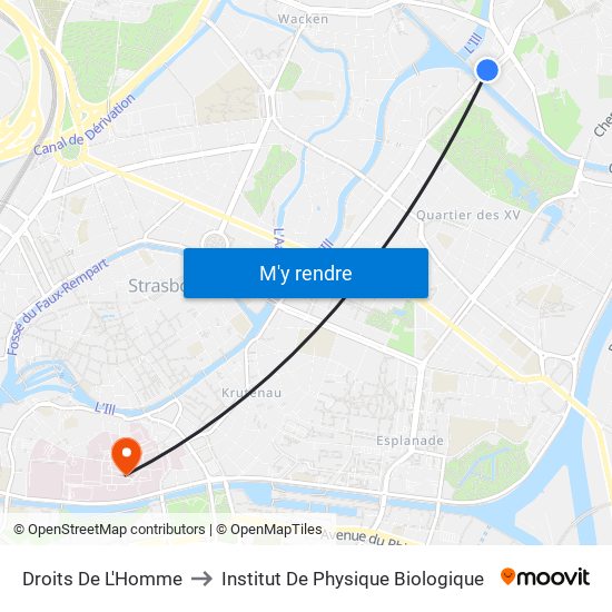 Droits De L'Homme to Institut De Physique Biologique map