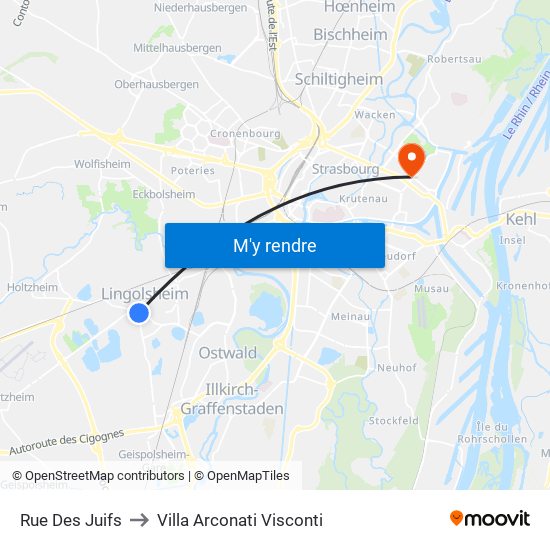 Rue Des Juifs to Villa Arconati Visconti map