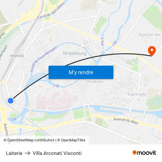 Laiterie to Villa Arconati Visconti map