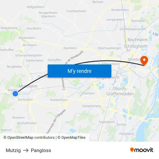 Mutzig to Pangloss map