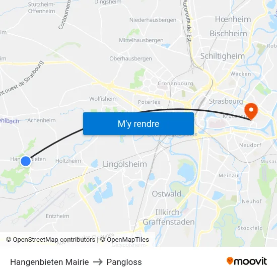 Hangenbieten Mairie to Pangloss map