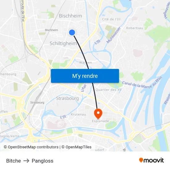 Bitche to Pangloss map