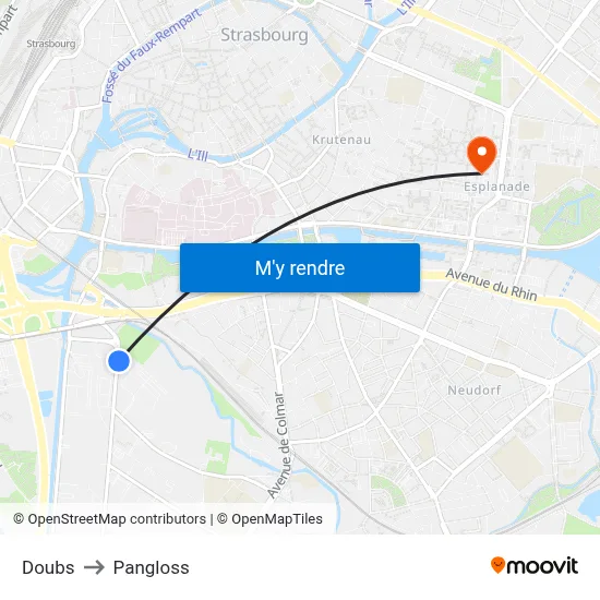Doubs to Pangloss map