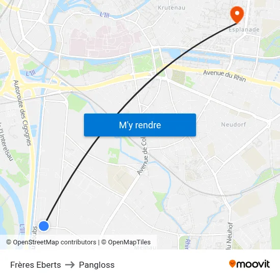Frères Eberts to Pangloss map