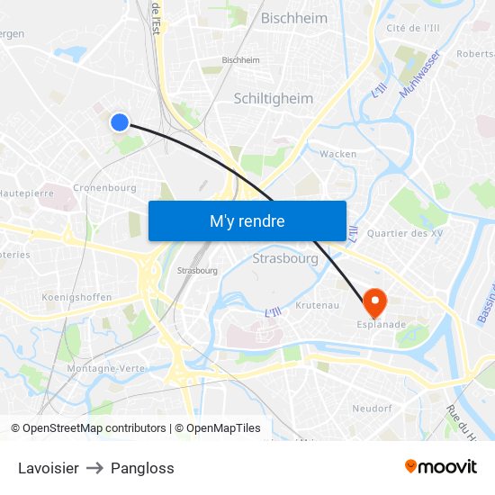 Lavoisier to Pangloss map