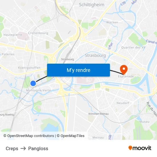 Creps to Pangloss map