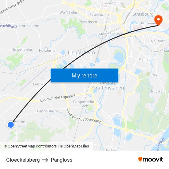 Gloeckelsberg to Pangloss map