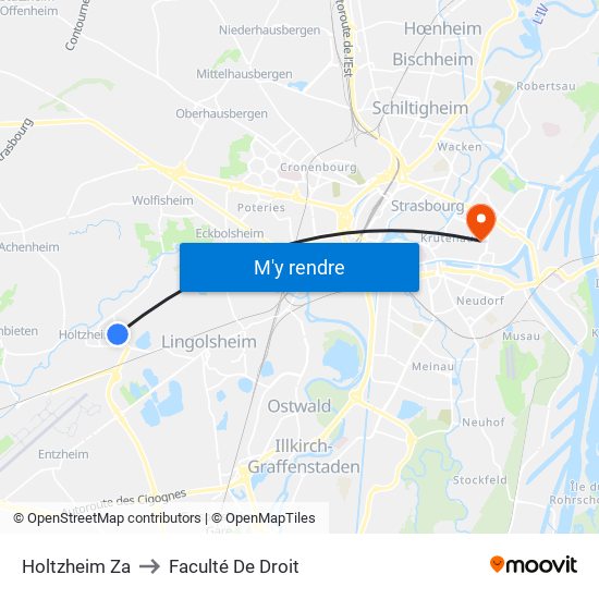 Holtzheim Za to Faculté De Droit map