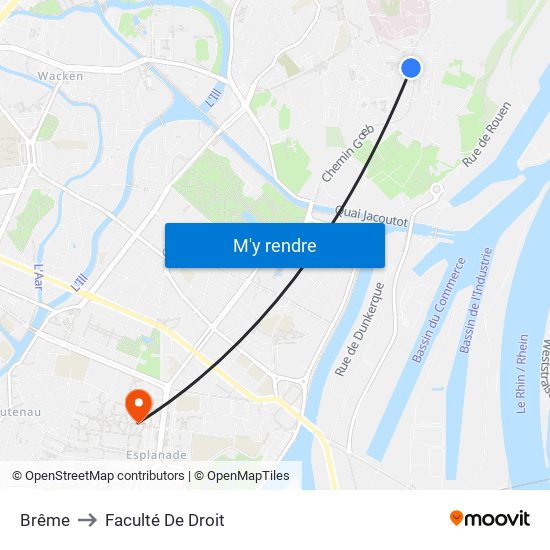 Brême to Faculté De Droit map