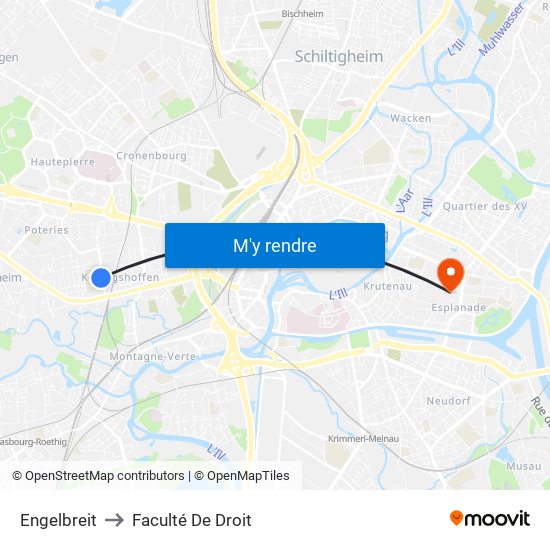 Engelbreit to Faculté De Droit map