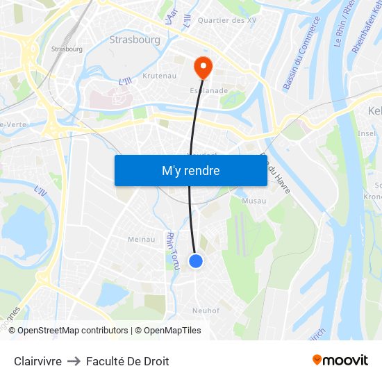 Clairvivre to Faculté De Droit map