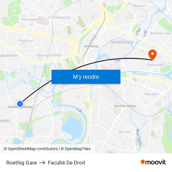 Roethig Gare to Faculté De Droit map