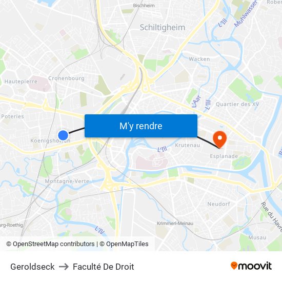 Geroldseck to Faculté De Droit map
