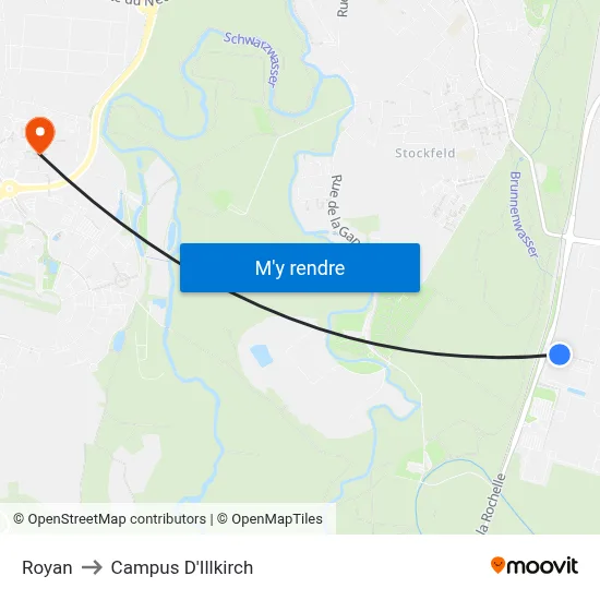 Royan to Campus D'Illkirch map