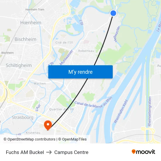 Fuchs AM Buckel to Campus Centre map