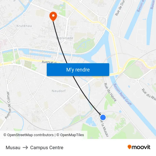 Musau to Campus Centre map