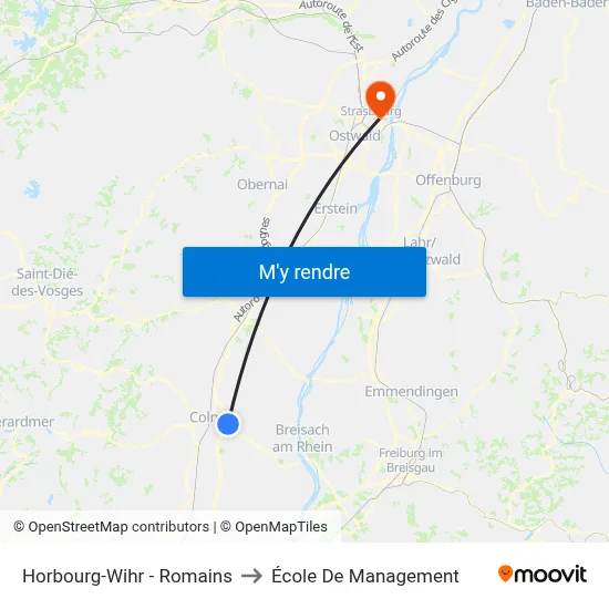 Horbourg-Wihr - Romains to École De Management map