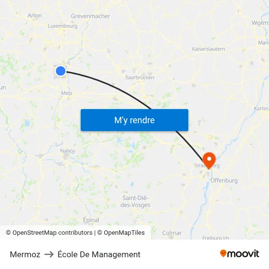 Mermoz to École De Management map